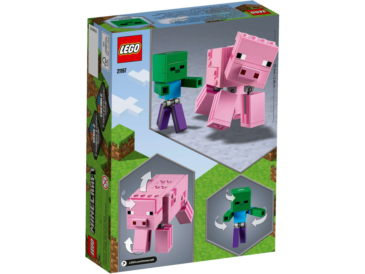Minecraft 21157 BigFig Pig with Baby Zombie