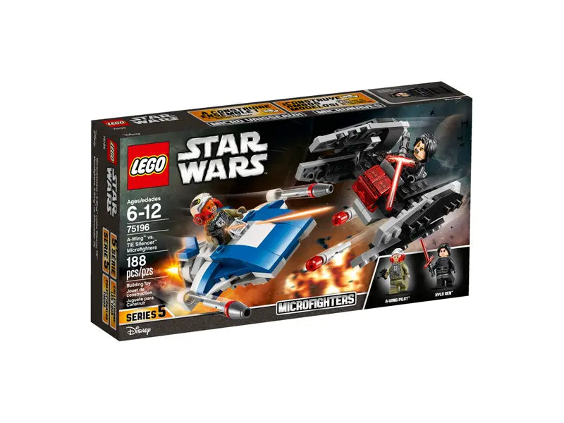 LEGO Star Wars 75196 A-Wing vs TIE Silencer Microfighters