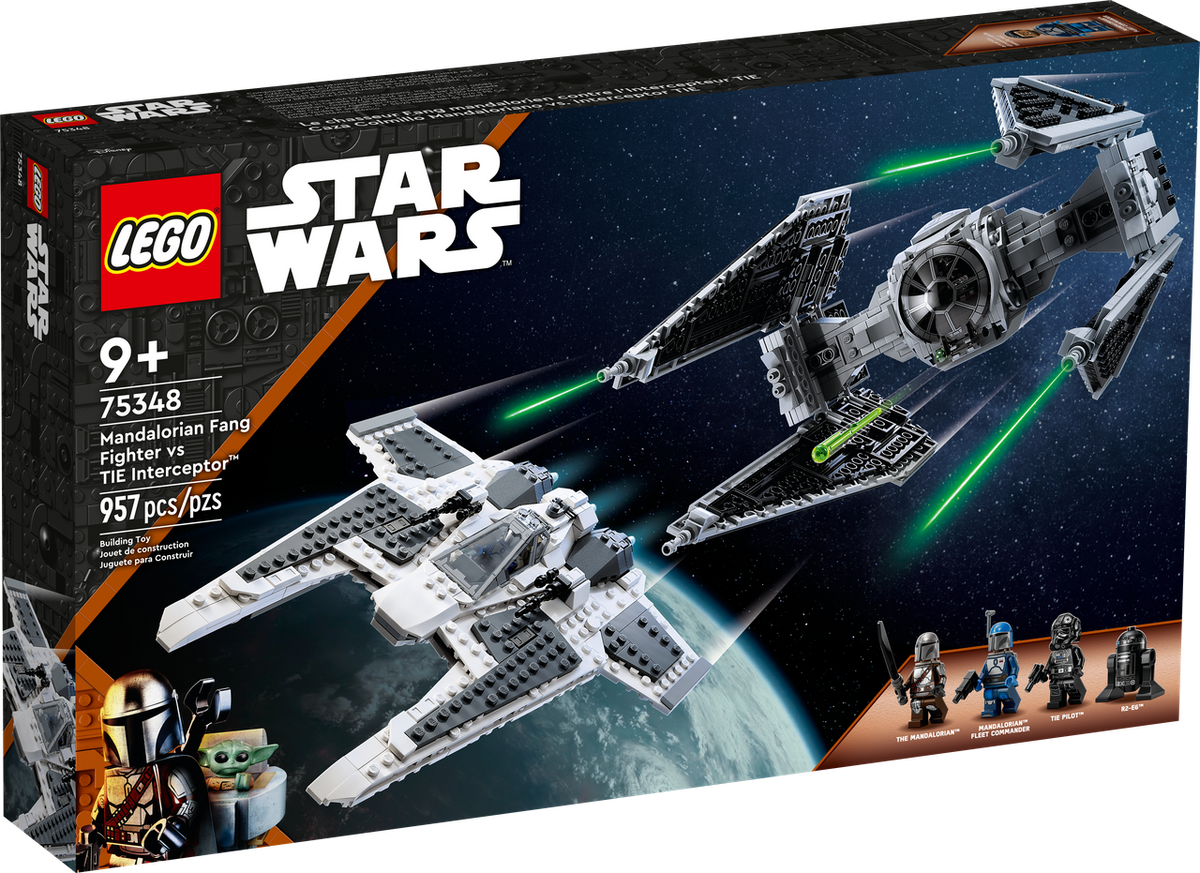 Star Wars 75348 Mandalorian Fang Fighter vs TIE Interceptor