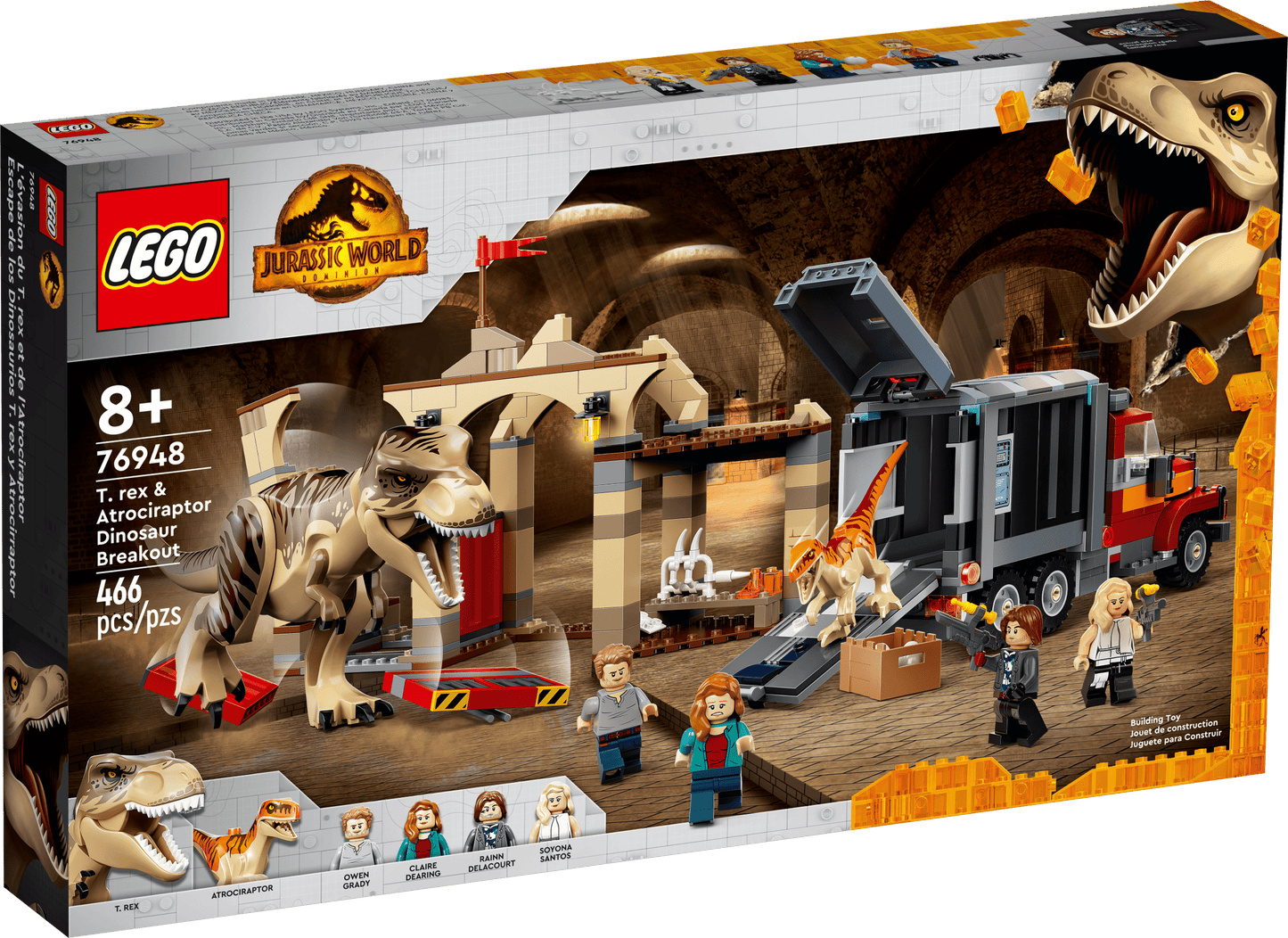 Jurassic World 76948 T. Rex & Atrociraptor Dinosaur Breakout