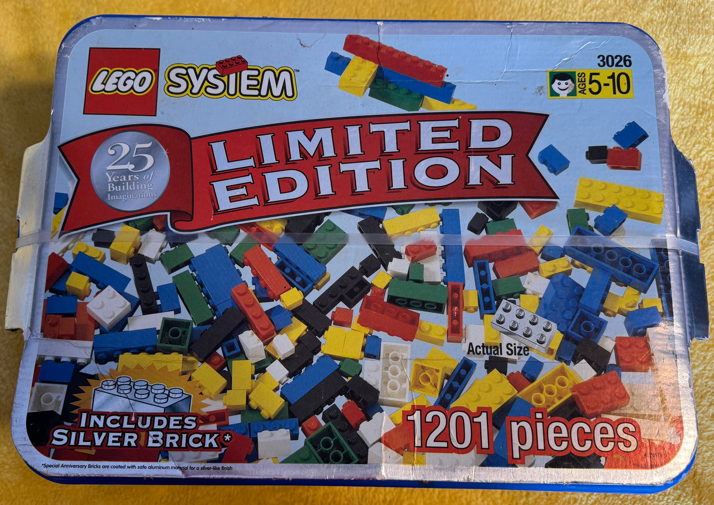 LEGO System 3026 25th Anniversary Silver Brick Tub