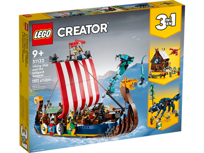 LEGO Creator 31132 Viking Ship and the Midgard Serpent 3in1