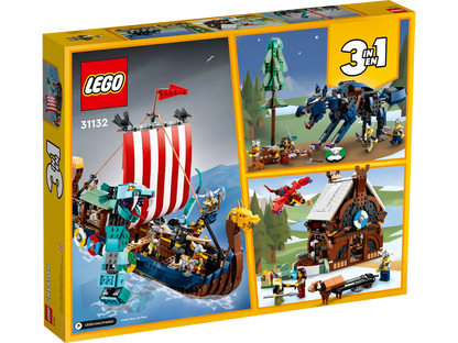 LEGO Creator 31132 Viking Ship and the Midgard Serpent 3in1