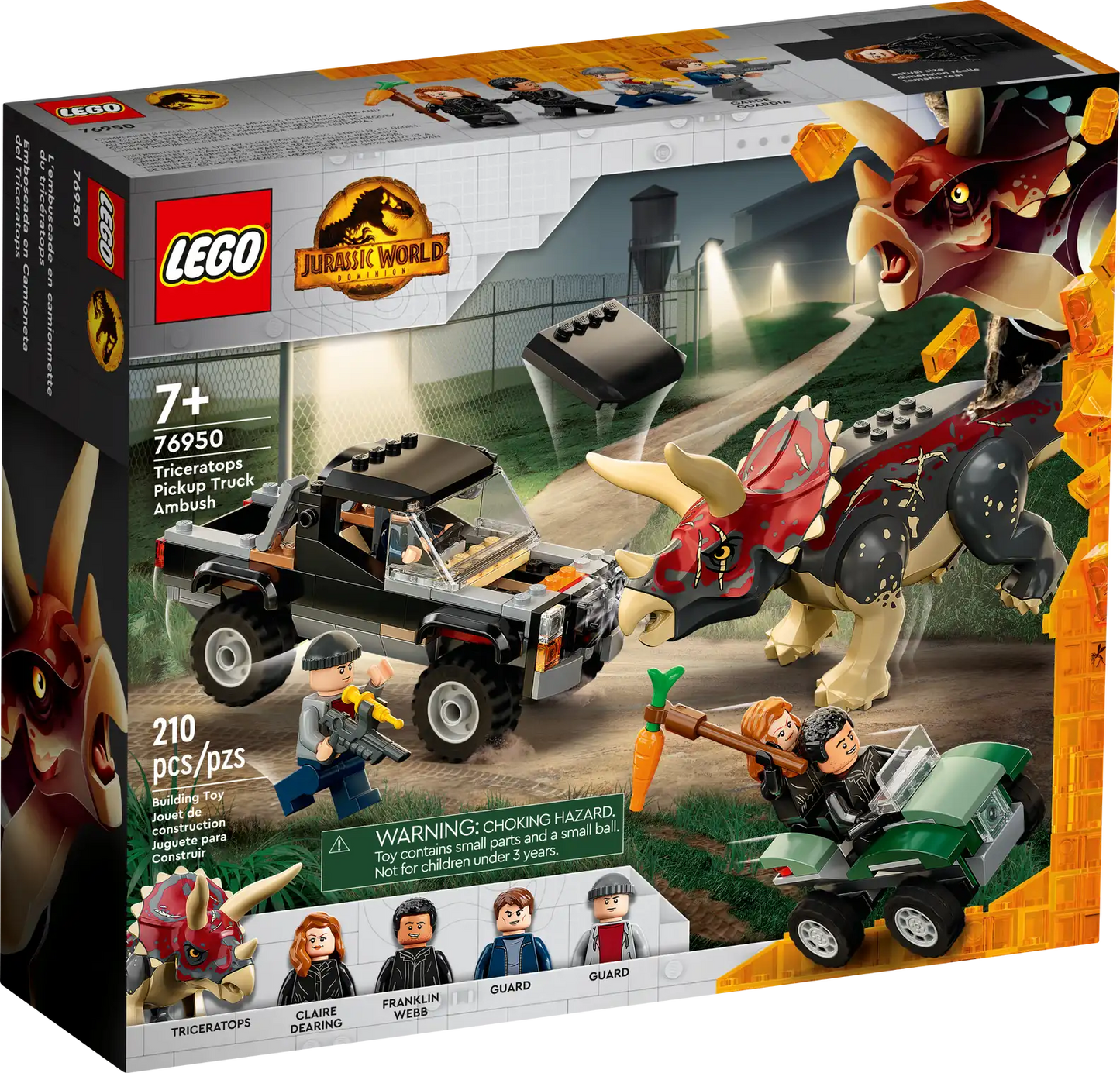 LEGO Jurassic World 76950 Triceratops Pickup Truck Ambush