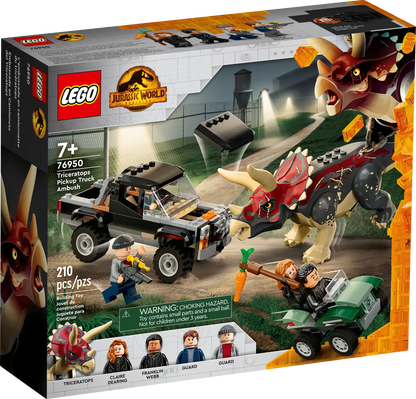 LEGO Jurassic World 76950 Triceratops Pickup Truck Ambush