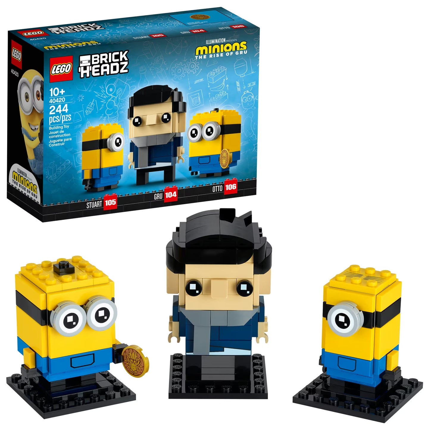 LEGO Minions The Rise of Gru BRICK’H’EADZ 40420 Gru, Stuart and Otto
