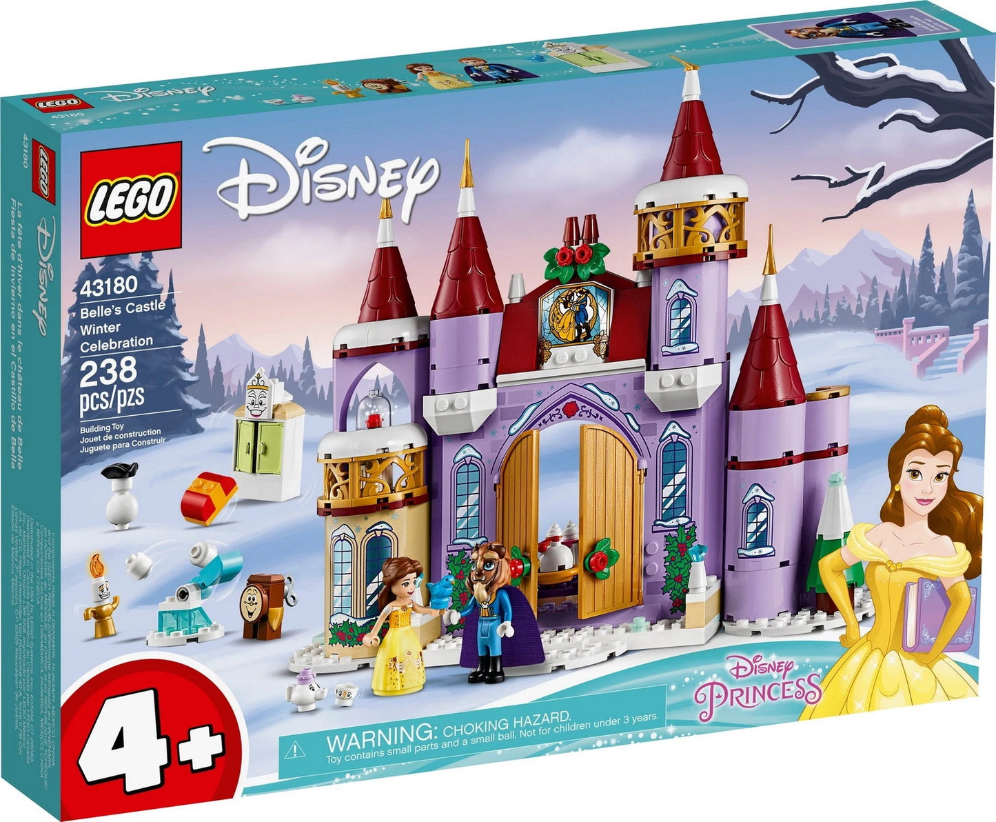 LEGO Disney Princess 43180 Belle’s Castle Winter Celebration